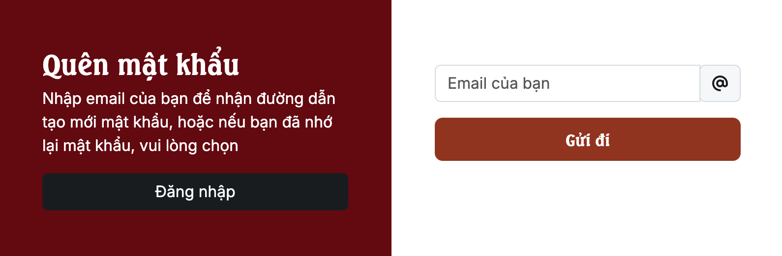Nhập email đã đăng ký tài khoản thandongcotuong.vn