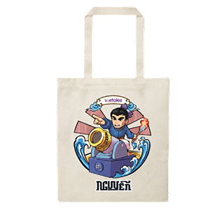 Túi tote canvas in hình nhân vật